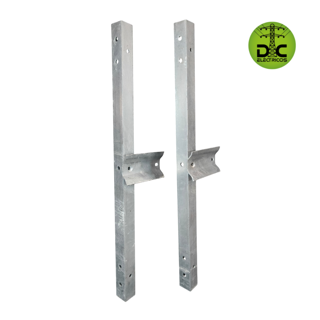 cruceta metálica autosoportada 3"x3"x1/4"x1.40 mt