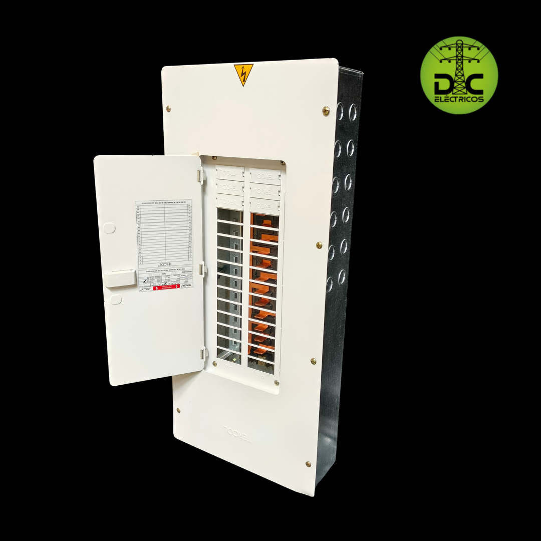 tablero trifásico 30 circuitos 125amp con puerta