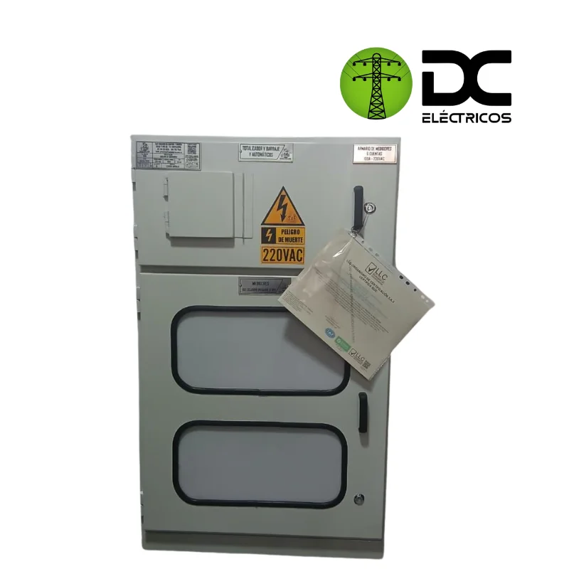 armario 6 cuentas monofasicas 64cmx125cmx30cm breaker 40 amperios totalizador 3x80 amperios
