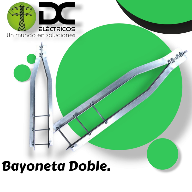 bayoneta doble 3"x3"x1/4x1.50 mts