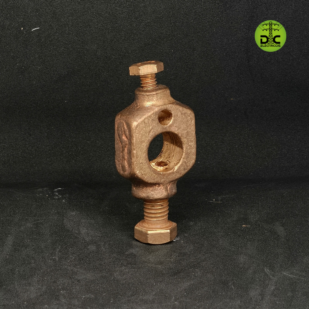 conector varilla cobre doble tornillo