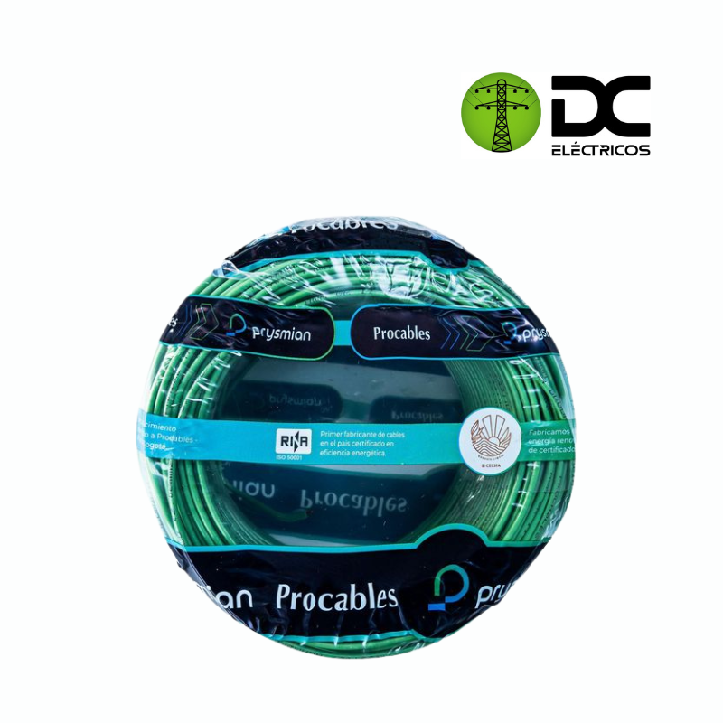 cable cobre libre de alógenos # 10 verde procables