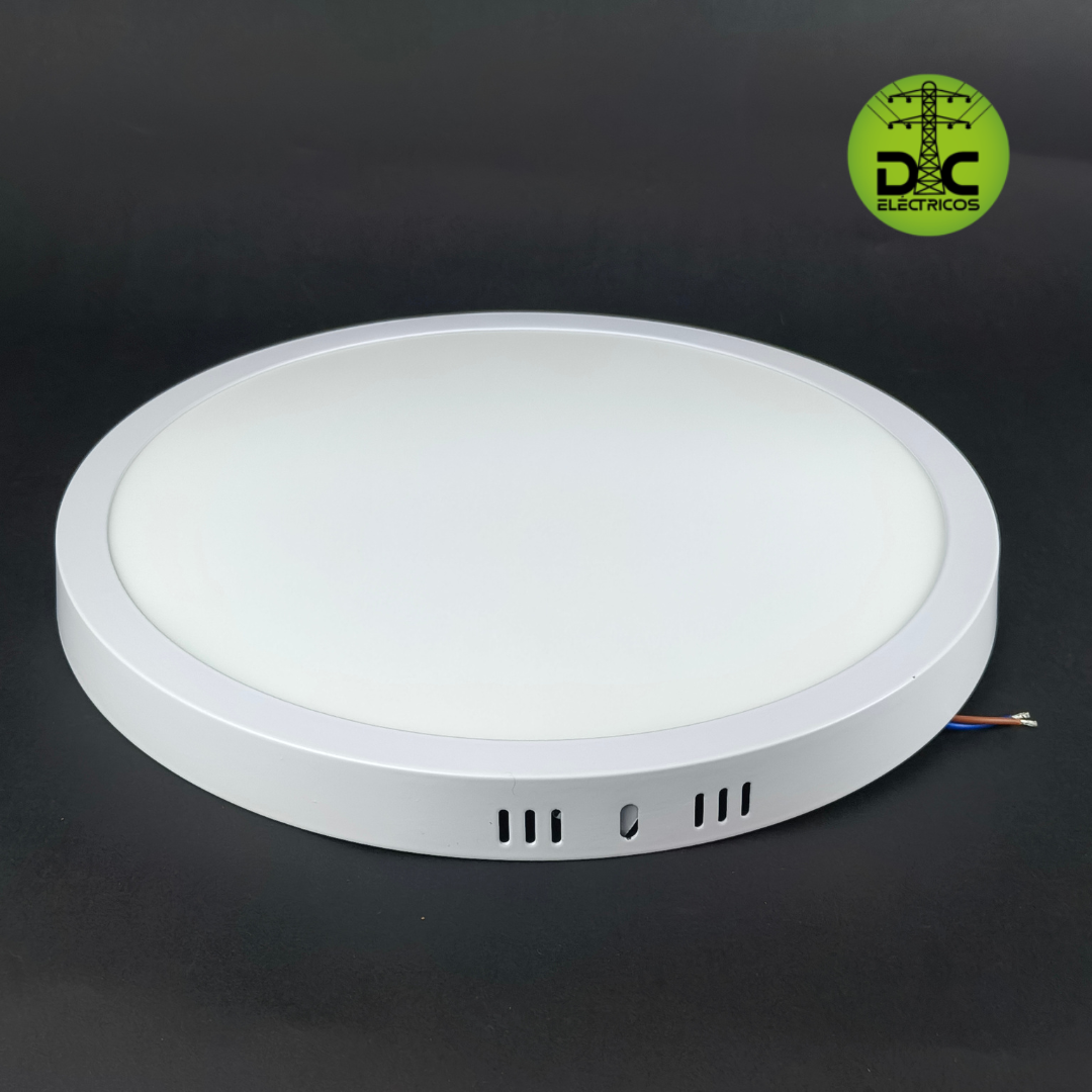 panel led 12w sobreponer redondo luz blanca