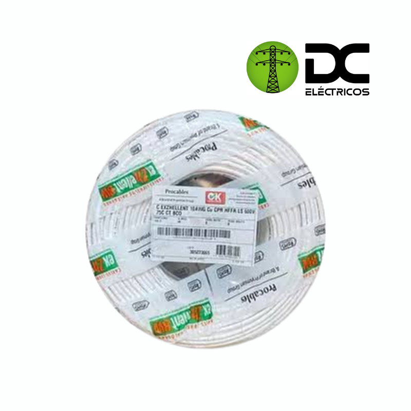 cable cobre libre de alógenos # 10 blanco procables
