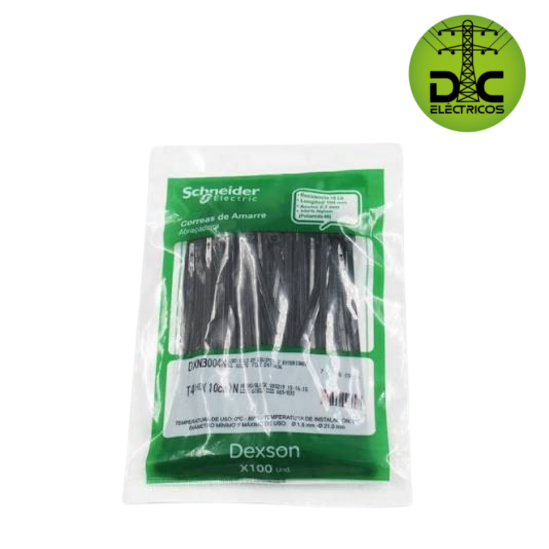 amarre plástico de 55cm Schnieder (dexson) negro