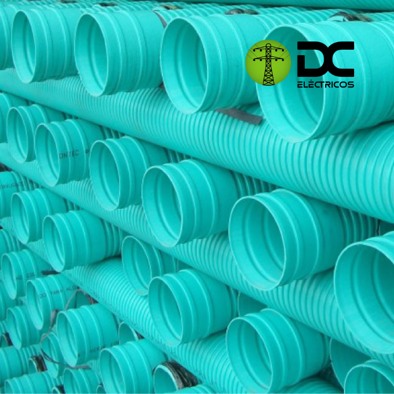 tubo pvc corrugado 3" x 6 mt