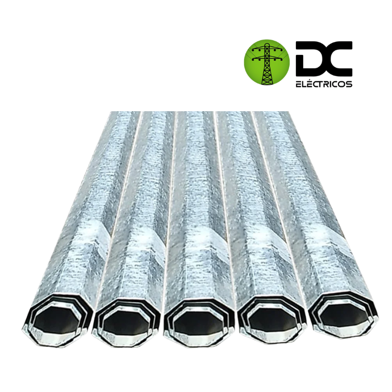 poste metalico galvanizado 18mX2050 KG 5 secciones perforaciones 3/4 pasantes