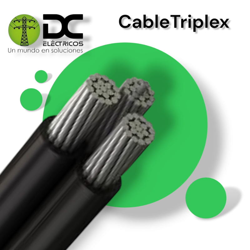 cable trenzado triplex 2x50+50 (2x1/0+1/0) aluminio neutro aislado