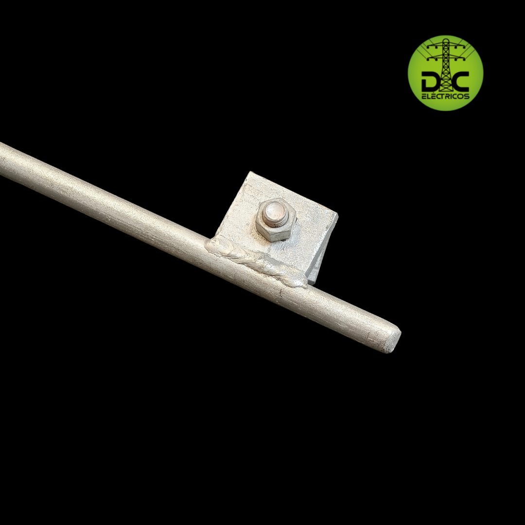 varilla puesta tierra galvanizada 5/8 x 2.40 con conector soldado