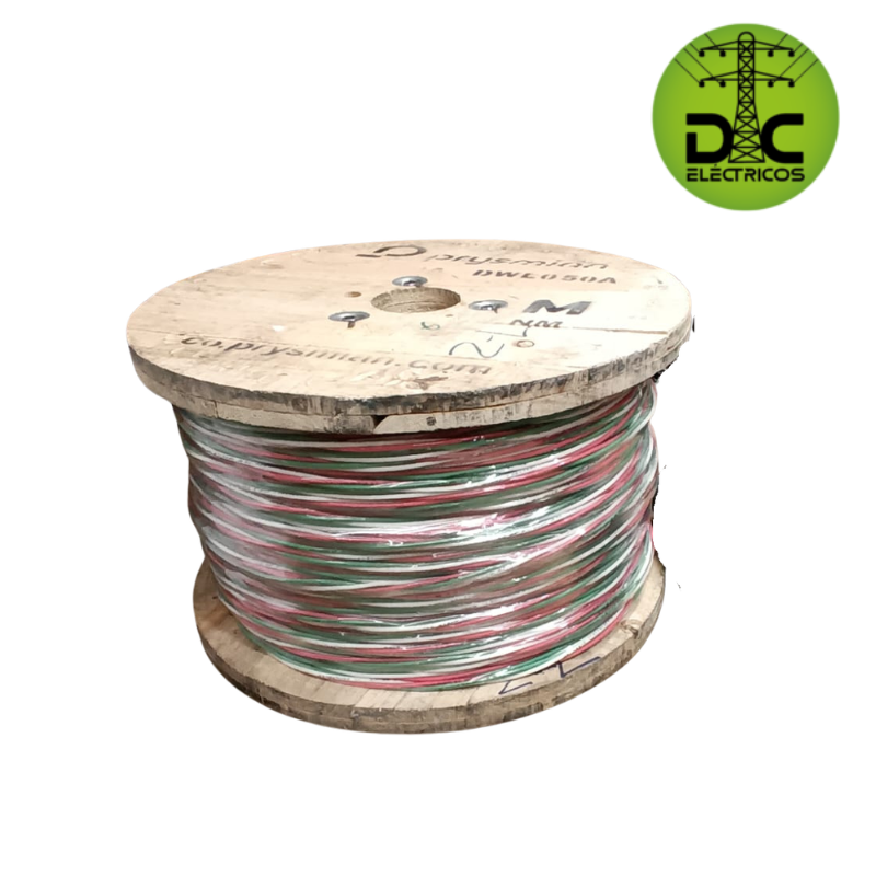cable trenzado triplex 3x12 fase roja libre de halógeno