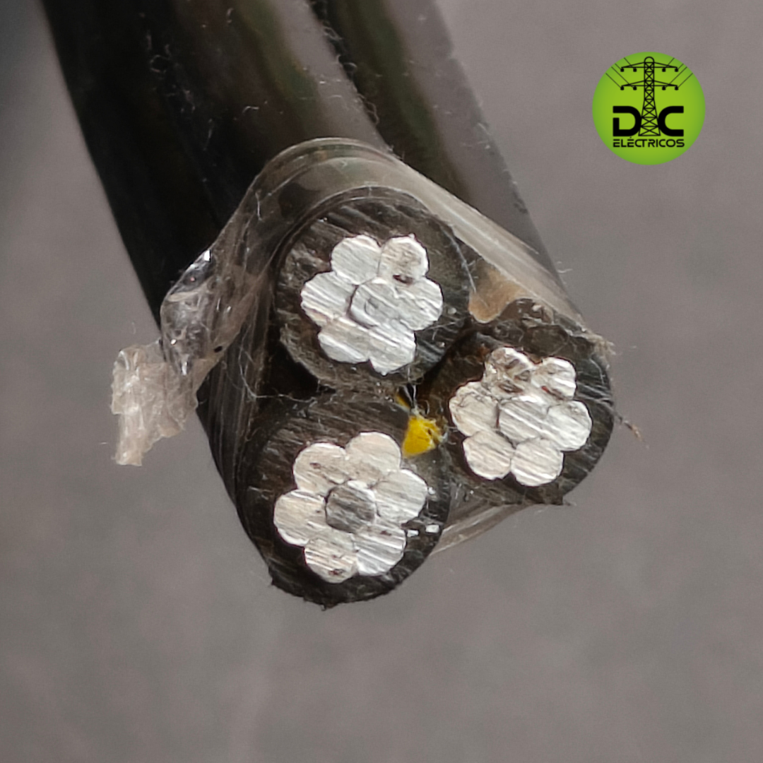 cable trenzado triplex 2x35+35 (2x2+2) aluminio neutro aislado
